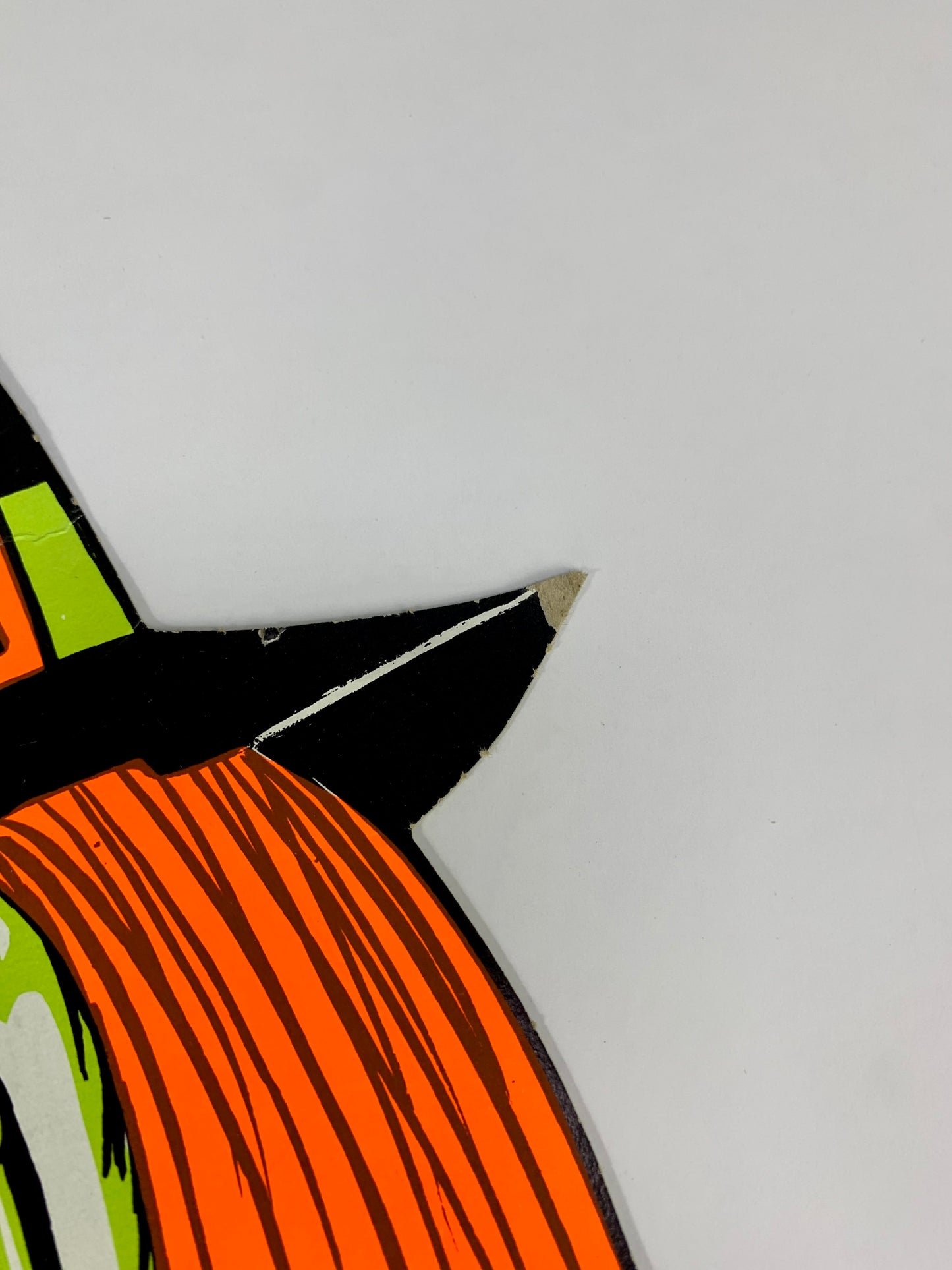 Vintage Halloween Die-Cut - Fluorescent Witch