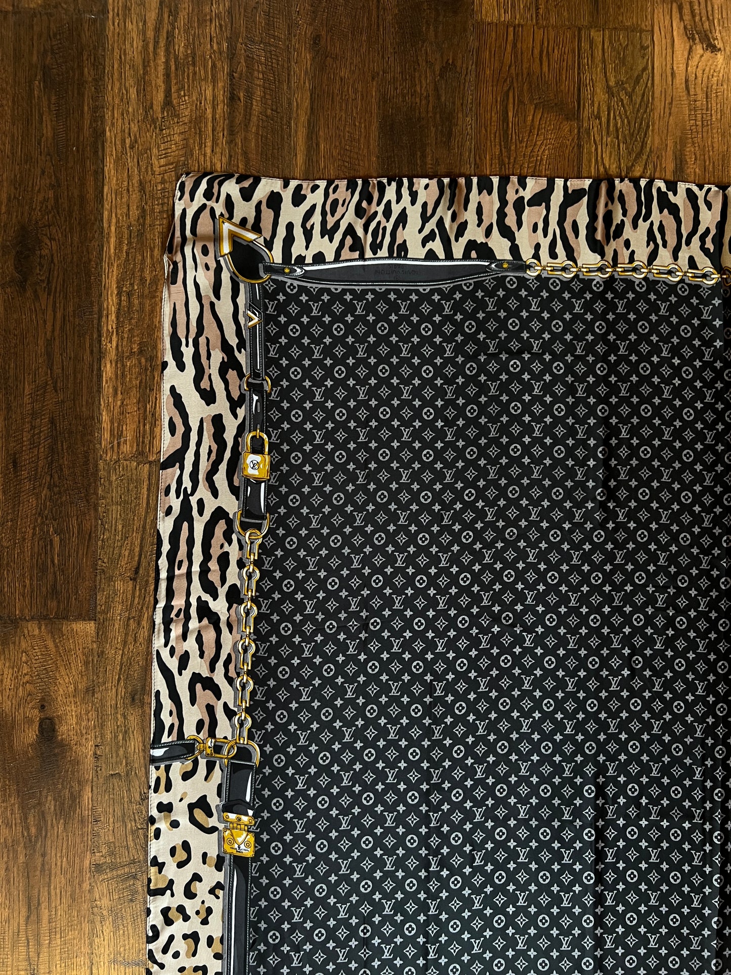 Vintage Louis Vuitton Long Soie Silk Scarf - Y2K Stephen Sprouse Cheetah Monogram Print
