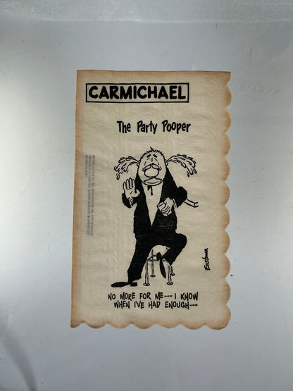 Vintage Cocktail Napkins - Carmichael by Eastman - Illustrated Icebreakers - 1950s