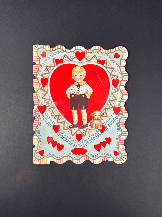 Vintage Ephemera - Valentine’s Day Card - I’d Give A Bright New Penny
