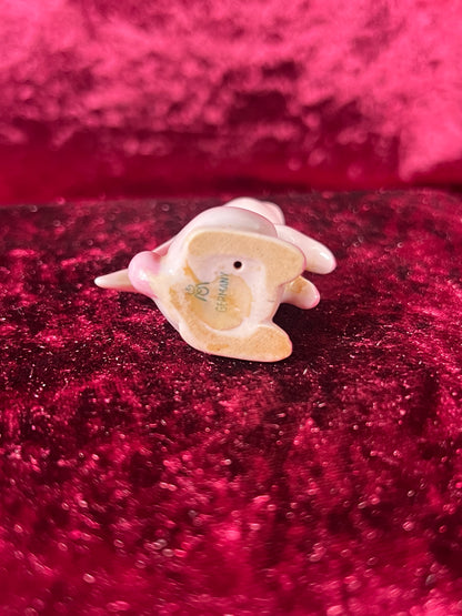 Vintage Figurine - Porcelain Miniature - Pink Bunny - Made In Germany