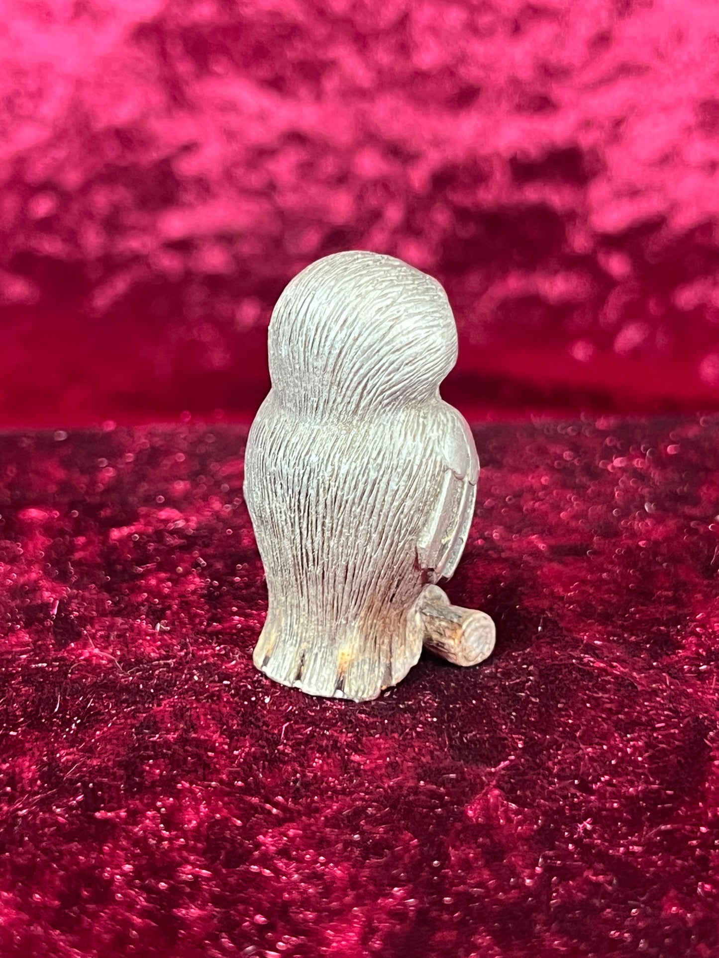 Vintage Figurine - Metal Miniature - Pewter Owl