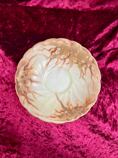 Vintage Kitchen - Porcelain Demitasse Tea Cup - Gilded Florals - Chofu China - Occupied Japan