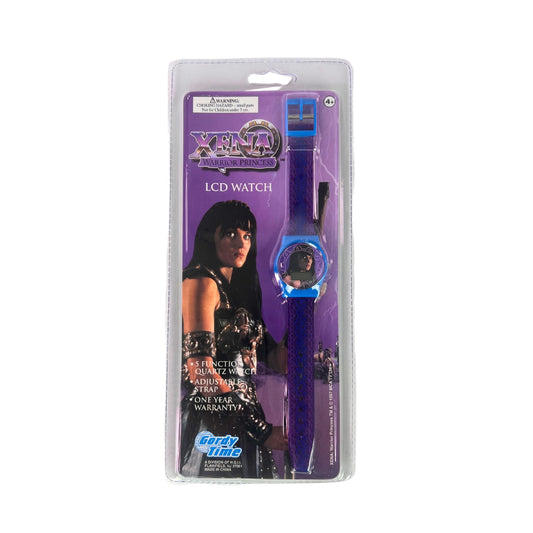 Vintage Deadstock Gordy Time Xena Warrior Princess LCD Watch Purple Band