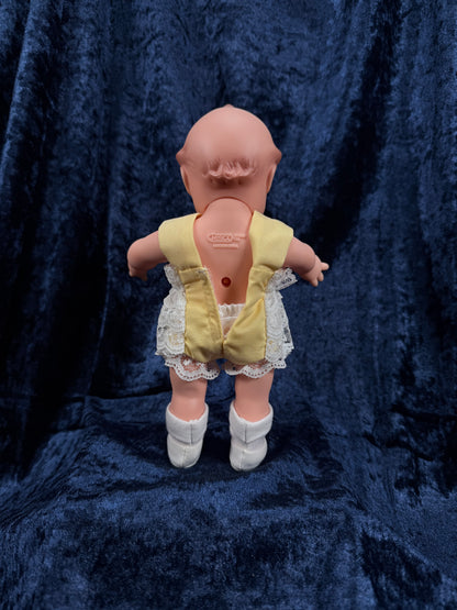 Vintage Vinyl Jesco Kewpie Doll – Posable Figure with Yellow Lace Outfit