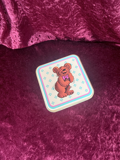 Vintage Metal Cookie Tin – Laughing Bear Cookies Made in USA