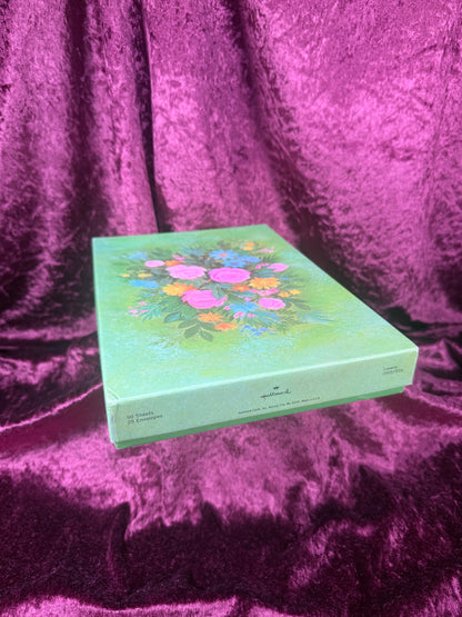Vintage Floral Stationery Writing Set - Hallmark Boxed Letter Paper & Envelopes