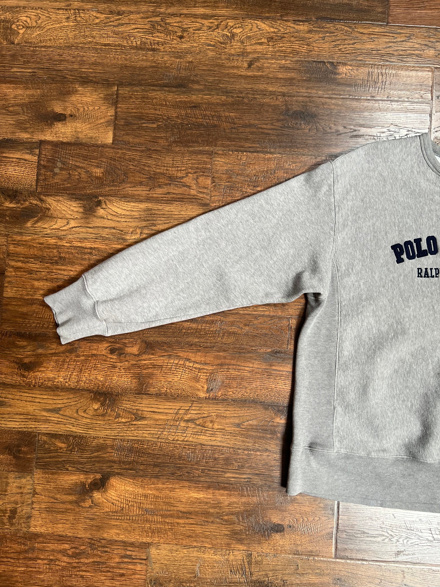 Vintage Clothing - Pullover Crewneck Sweatshirt - Light Grey - Polo Ralph Lauren - Large
