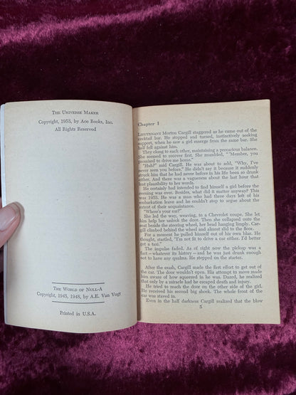 Vintage Universe Maker by A. E. Van Vogt 1957 Ace Double Paperback First Edition D-31