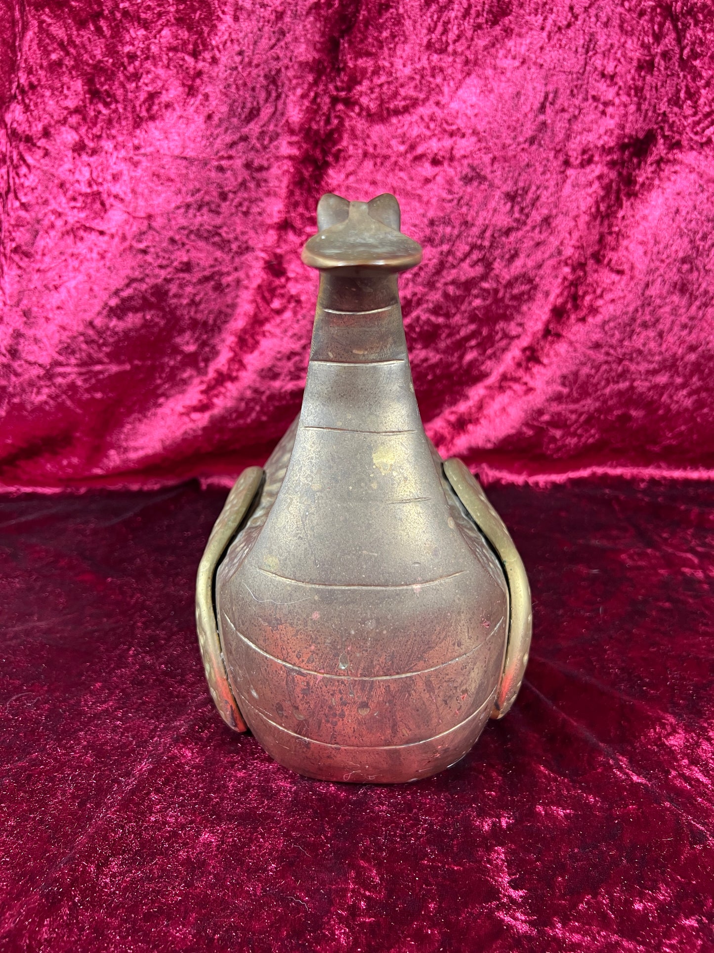 Vintage Brass Decor - Heavy Wood Stove Humidifier - Aged Brass Dragon - 1982 Gates General Corporation