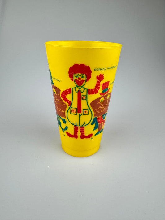 1970s Original McDonalds Characters Plastic Yellow Cup