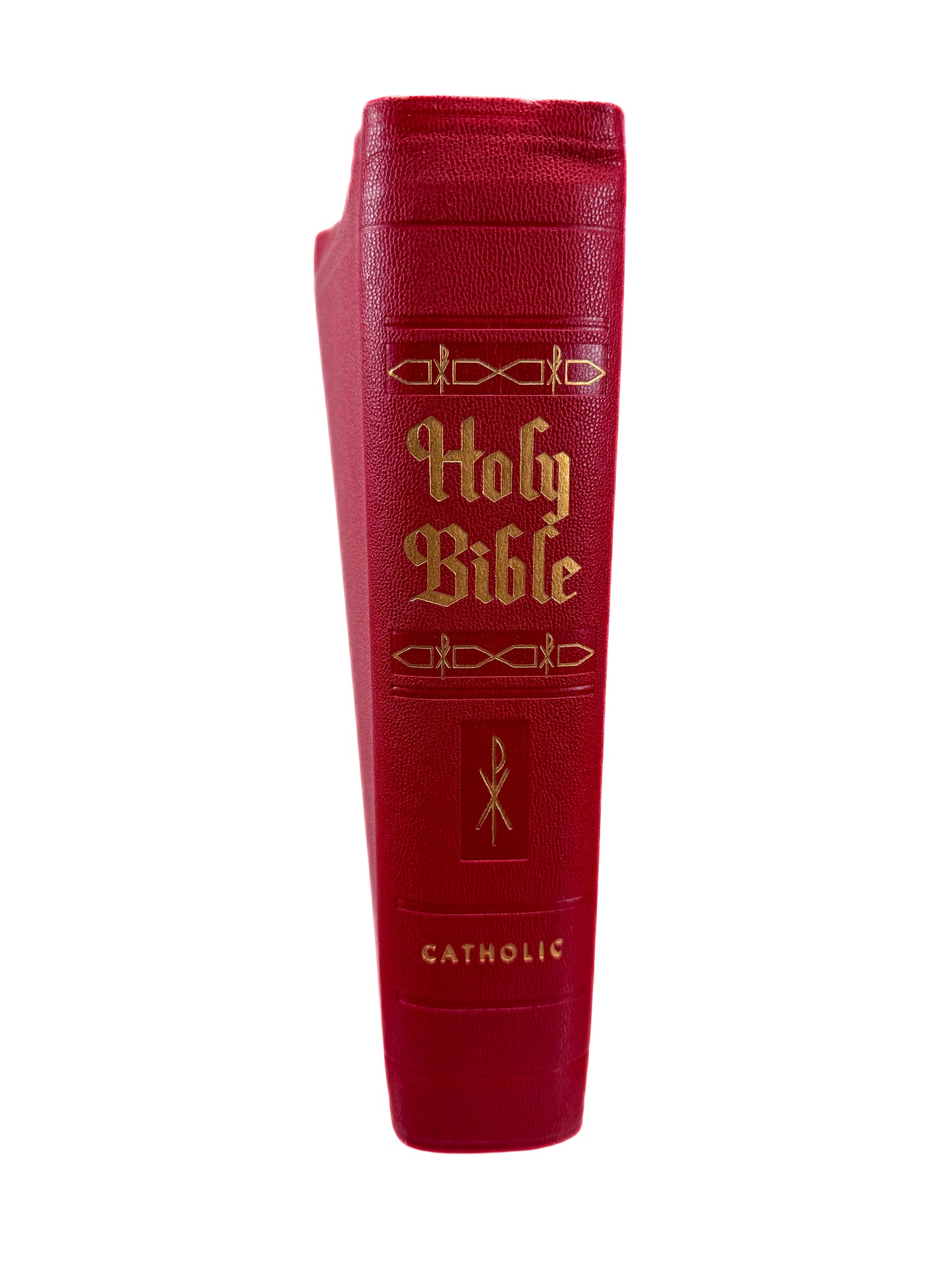 Vintage Bible - 1954 The Catholic Press Holy Bible - Red Leather Bound