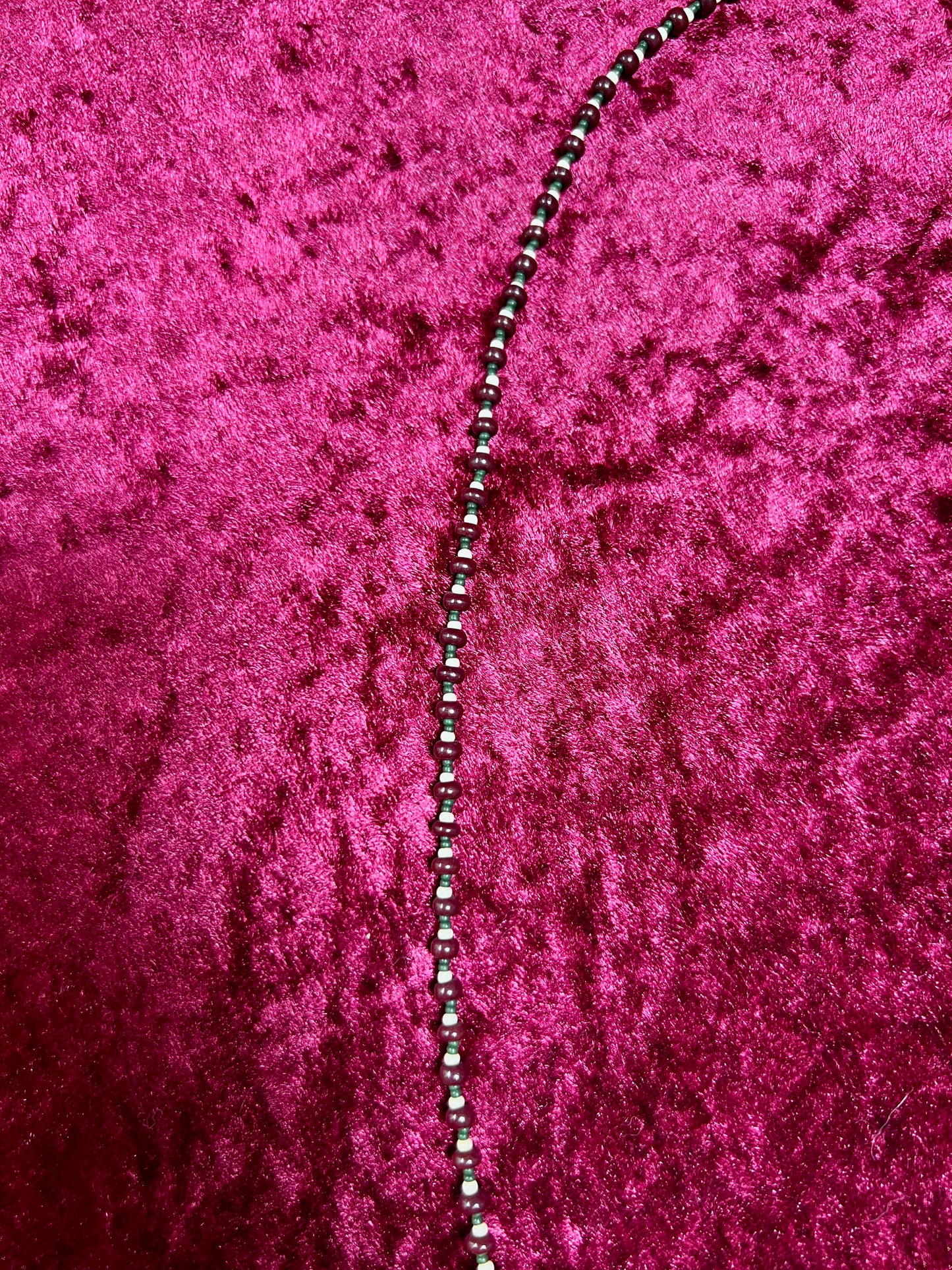 Vintage Metal Medallion Necklace – Miraculous Medal Beaded Rosary Style - 14"