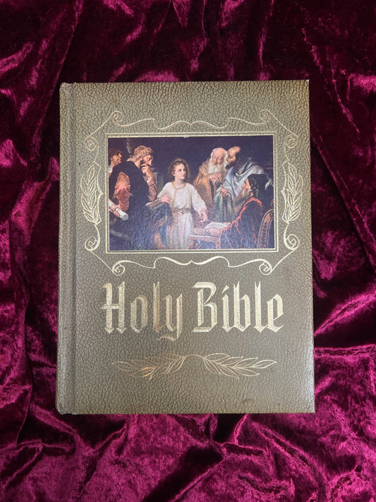 Vintage New American Holy Bible - 1974-1975 Catholic Illustrated Hardcover