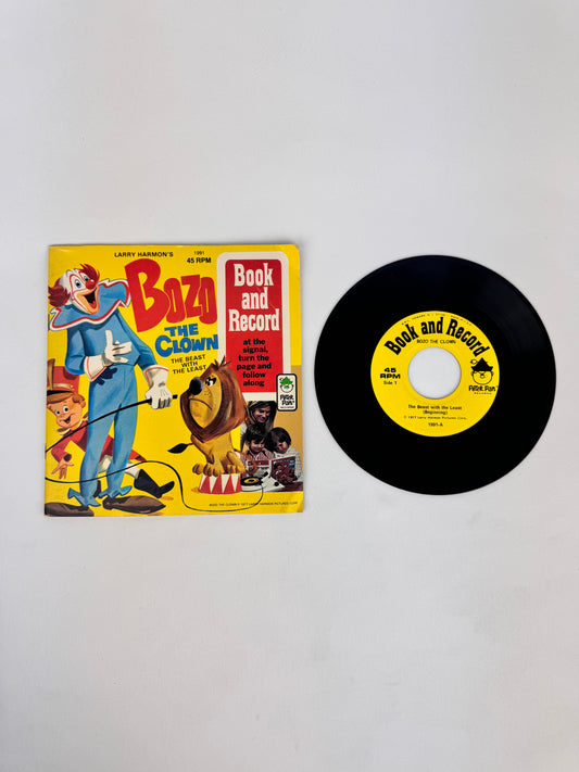 Vintage 7” Vinyl Book & Record - Bozo the Clown - "The Beast with the Least" - 1977