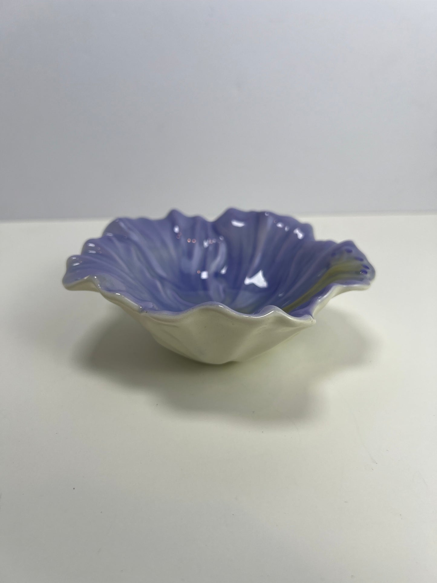 Vintage Trinket Dish - Purple Lilly of the Valley - Ceramic