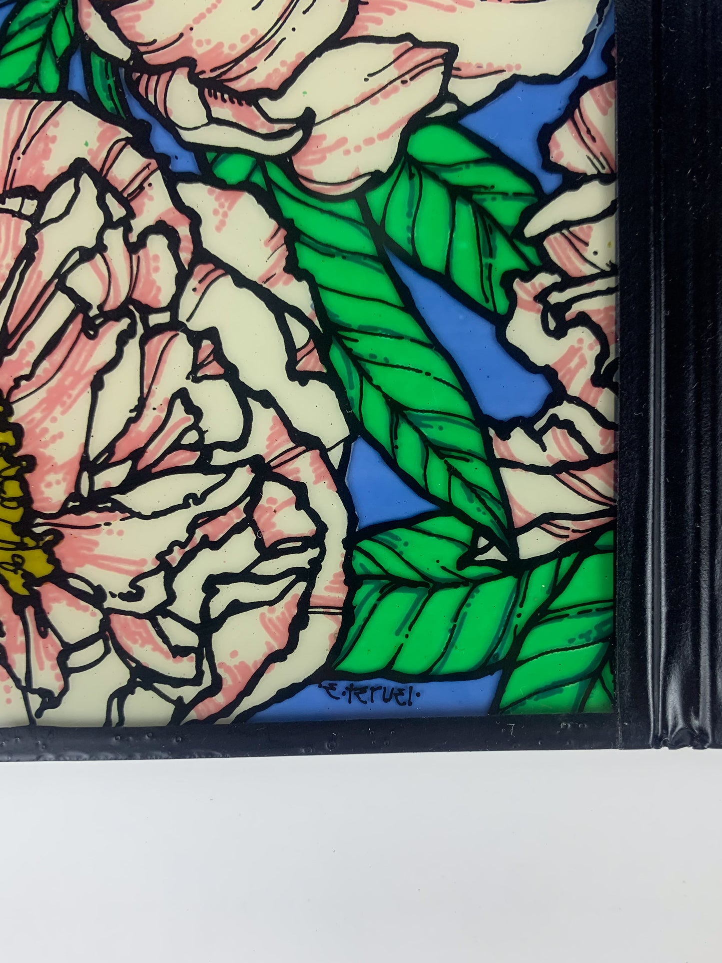 Vintage 1981 Yorkraft Bi-Fold Stained Glass Art - A Thing Of Beauty - Rainbows & Butterflies