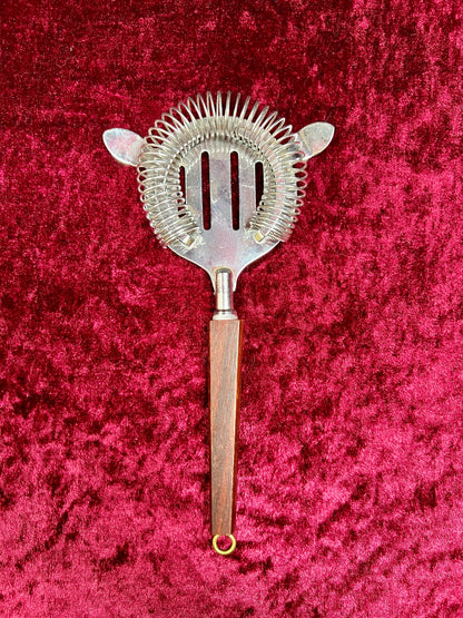 Vintage Barware - 5 Piece Cocktail Mixing Set - Stainless Steel / Wood Handles - Japan