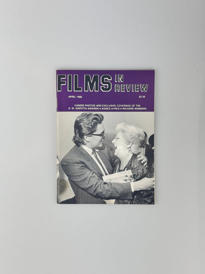 Films In Review Magazine - April 1986 - D.W. Griffith Awards, Agnes Ayres, Richard Widmark