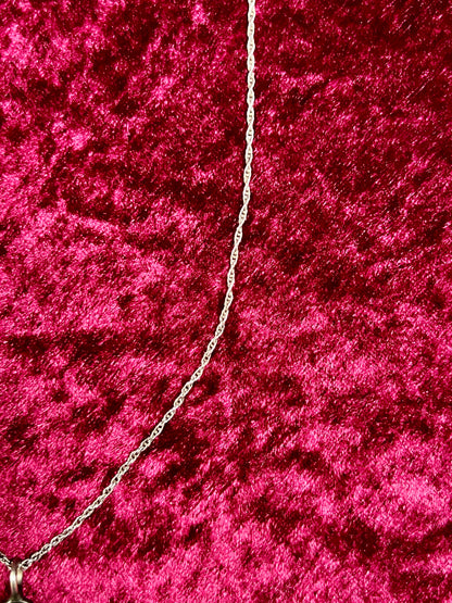 Vintage Jewelry - Pendant Necklace - Sterling Silver - Zuni Turquoise Cross