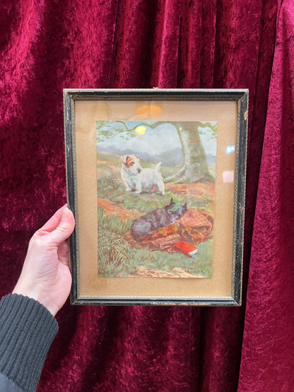 Vintage Wall Art - Framed Print - Scotty Dogs - El Tanner