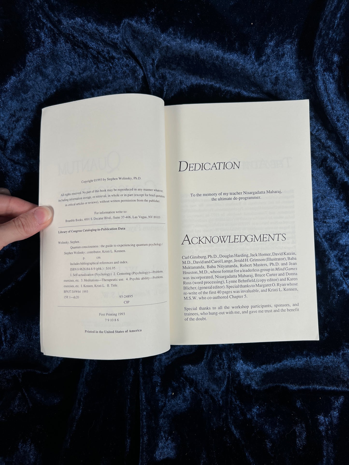 Vintage 1993 Quantum Consciousness Book – Stephen Wolinsky Quantum Psychology