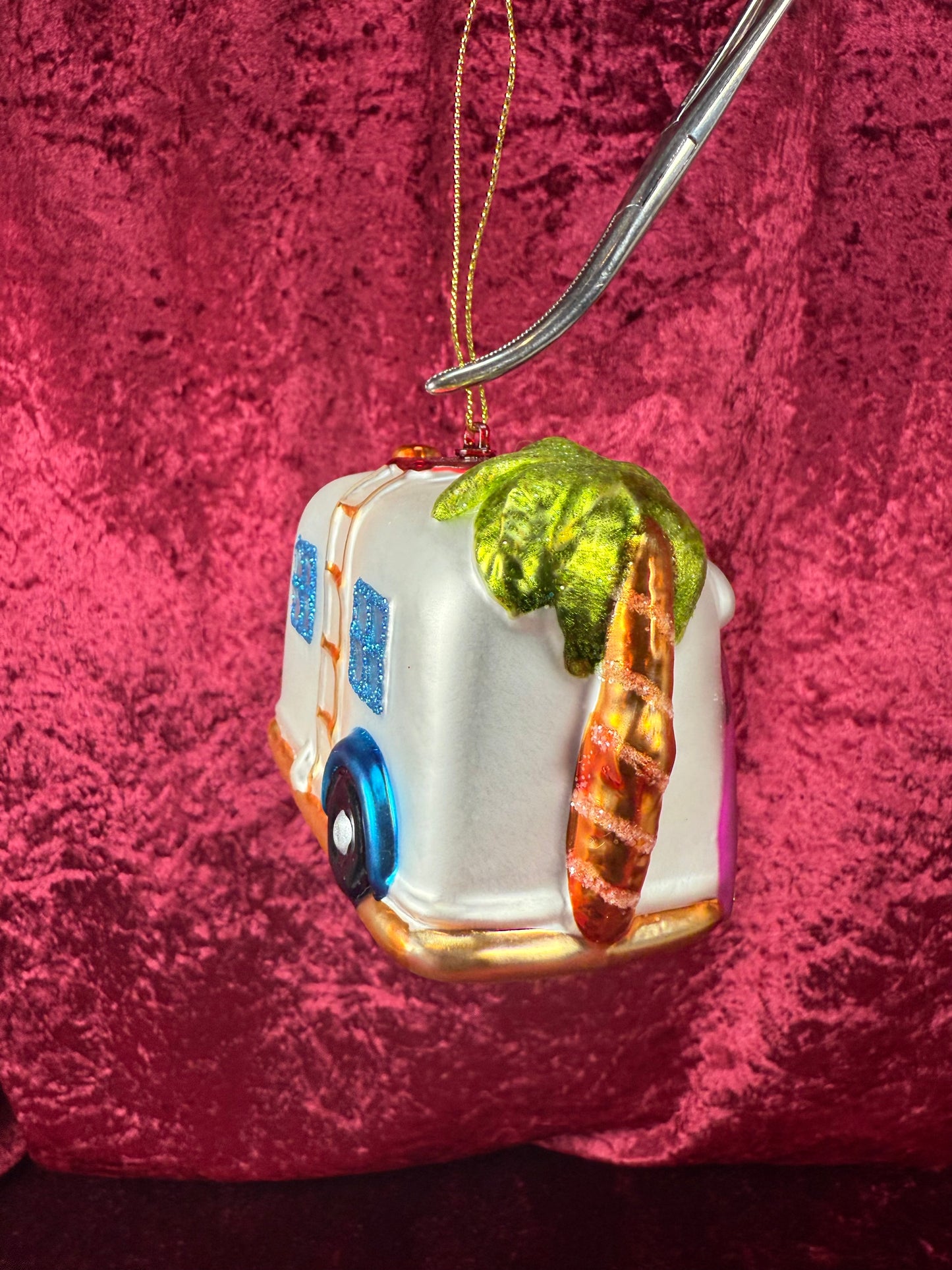 Vintage Christmas - Handblown Glass Ornament - Tiki Santa On Vacation