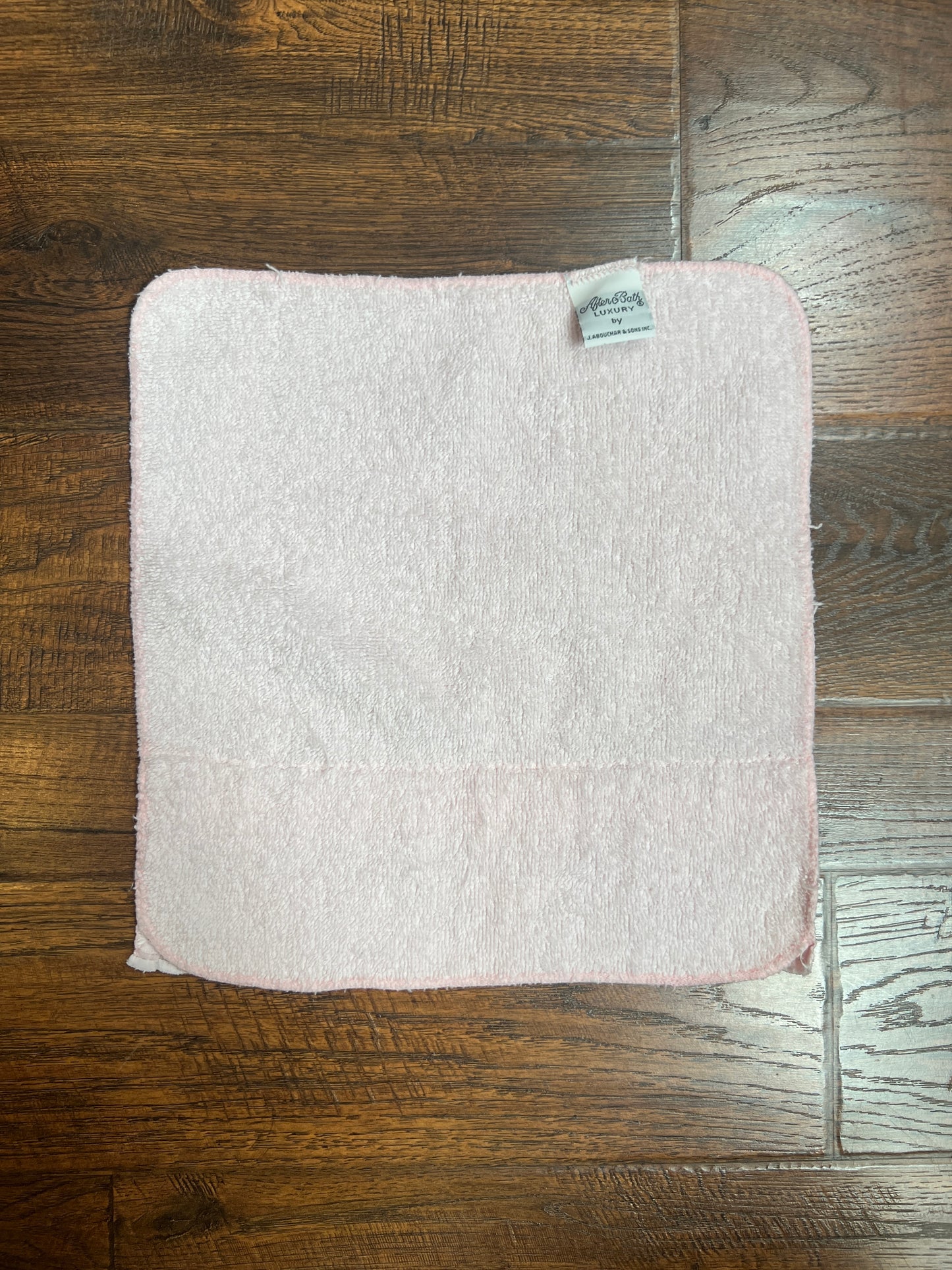 Vintage Linens - Terry Cloth Towel Set - Hand Towel and Face Cloth - Baby Pink - After Bath Luxury