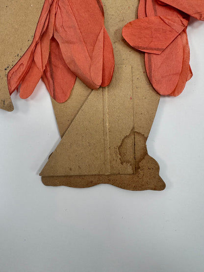 Vintage Paper Decoration | "Winged Scarecrow" w/ Crepe Paper Pop Up Wings | Made in Japan