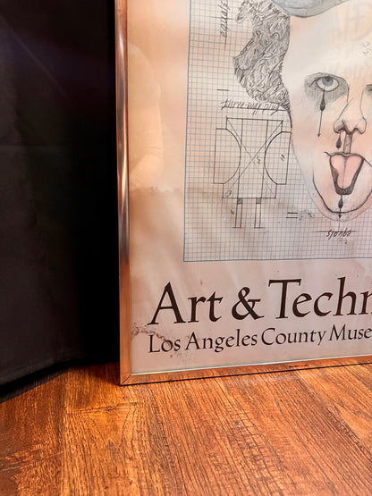 Vintage Wall Art - Framed Print - Stephen King's IT Style Clown - LA County Museum of Art - 1971