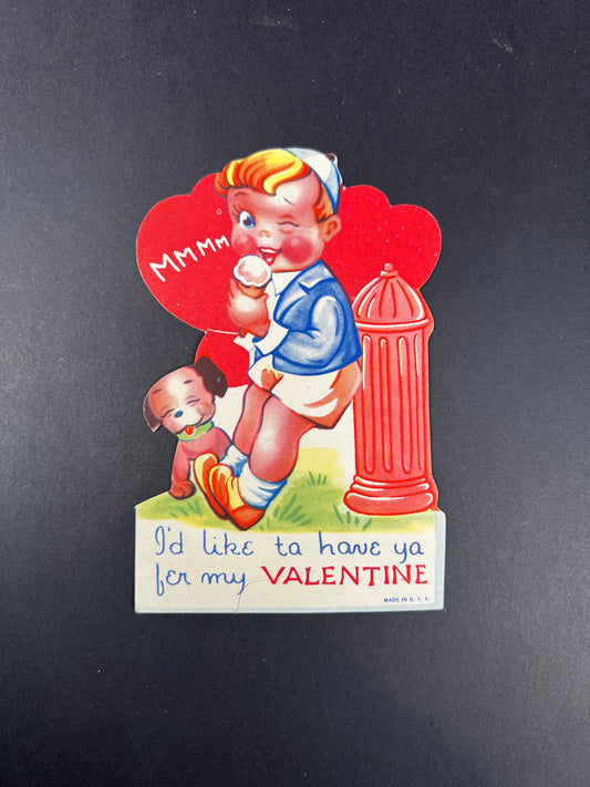 Vintage Ephemera - Valentine’s Day Card - Fer My Valentine - USA