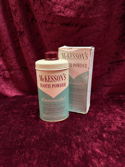 Vintage Medicine Cabinet - McKessons Tooth Powder with Box - New in Box - 1940s