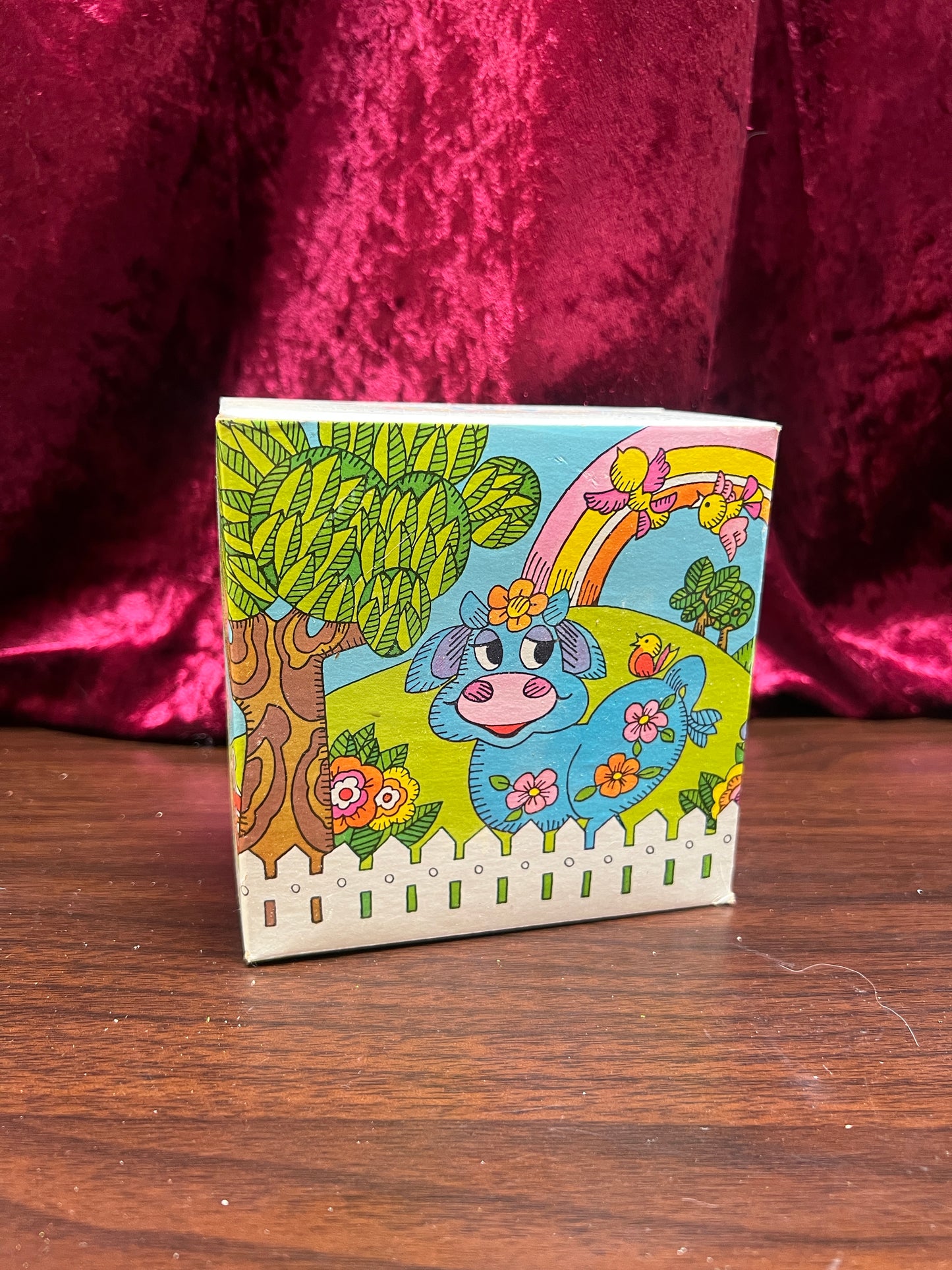 Vintage Bathroom - Blue Moo Soap On A Rope - Avon