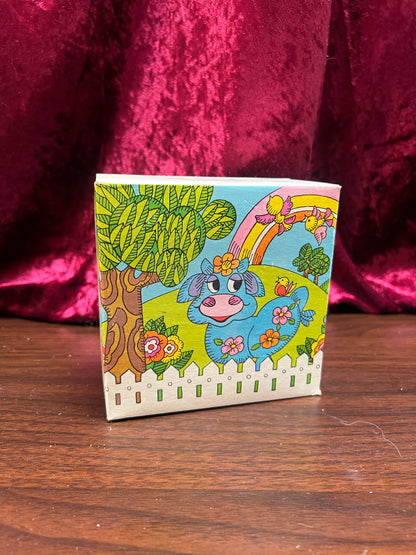 Vintage Bathroom - Blue Moo Soap On A Rope - Avon