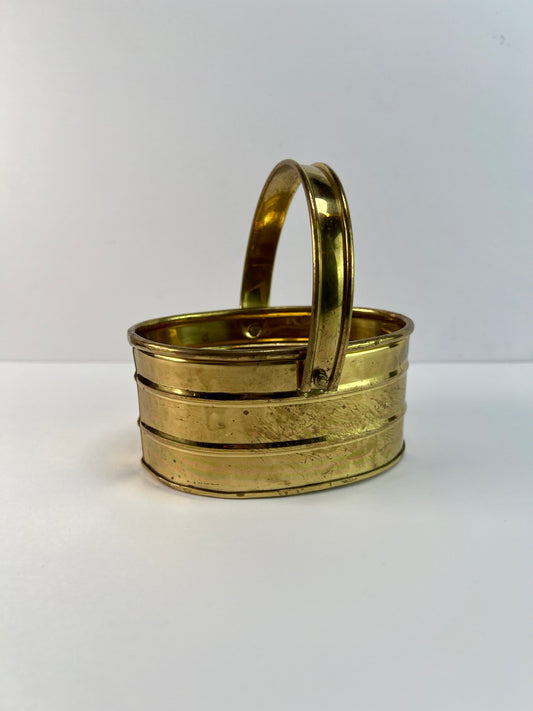 Vintage Brass Decor - Basket Planter