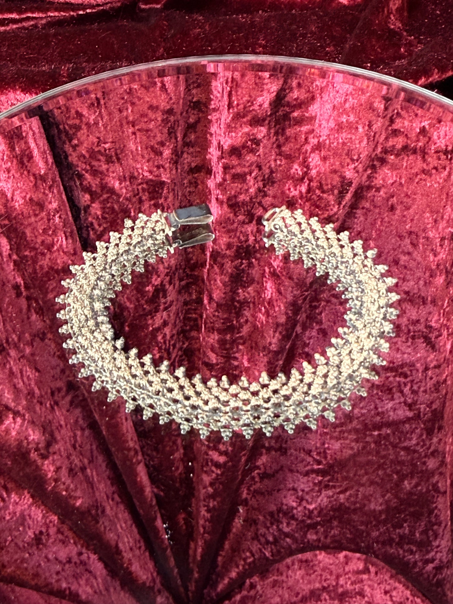 Vintage Jewelry - Silver Filigree Mesh Bracelet - Marked S.950
