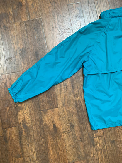 Vintage Clothing - Full Zip Windbreaker Jacket - Teal - Golden Bear - Large