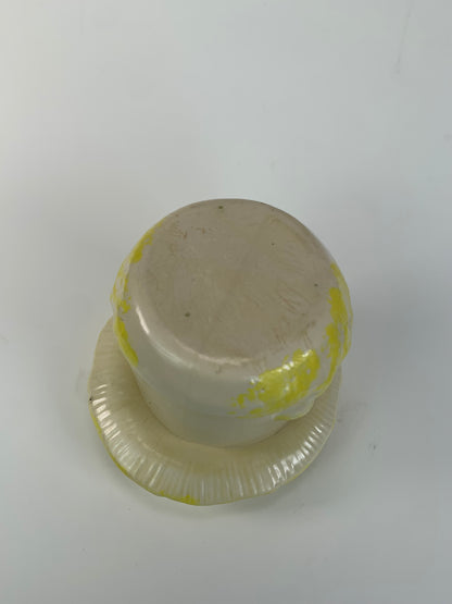 Vintage Planter - Arnel's Style Yellow and White 3D Mushrooms