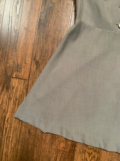 Clothing - Mini Half Button Dress - A-Line - Slate Grey - Calvin Klein - Small