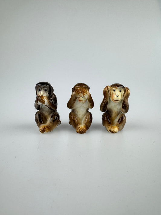 Helvin Bone China 3 Wise Monkeys - JAPAN