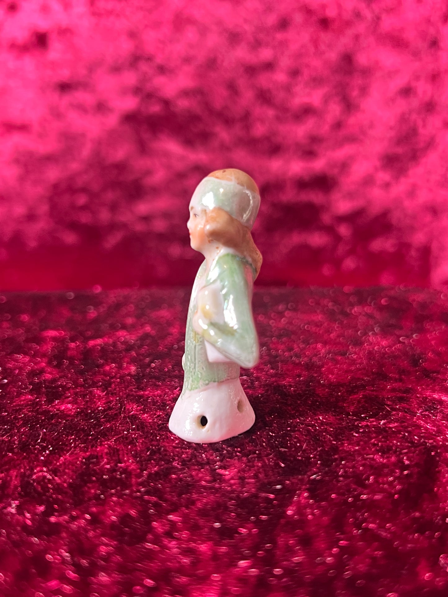 Vintage Figurine - Porcelain Miniature - Flapper Girl