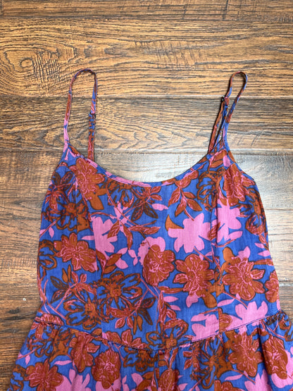 Clothing - Spaghetti Strap Romper - Pink And Blue Floral Print - Small - Fire Los Angeles