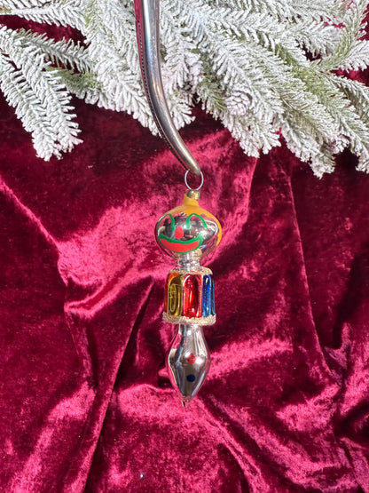 Vintage Christmas - Handblown Glass Ornament - Little Clown - Soffieria De Carlini - Italy