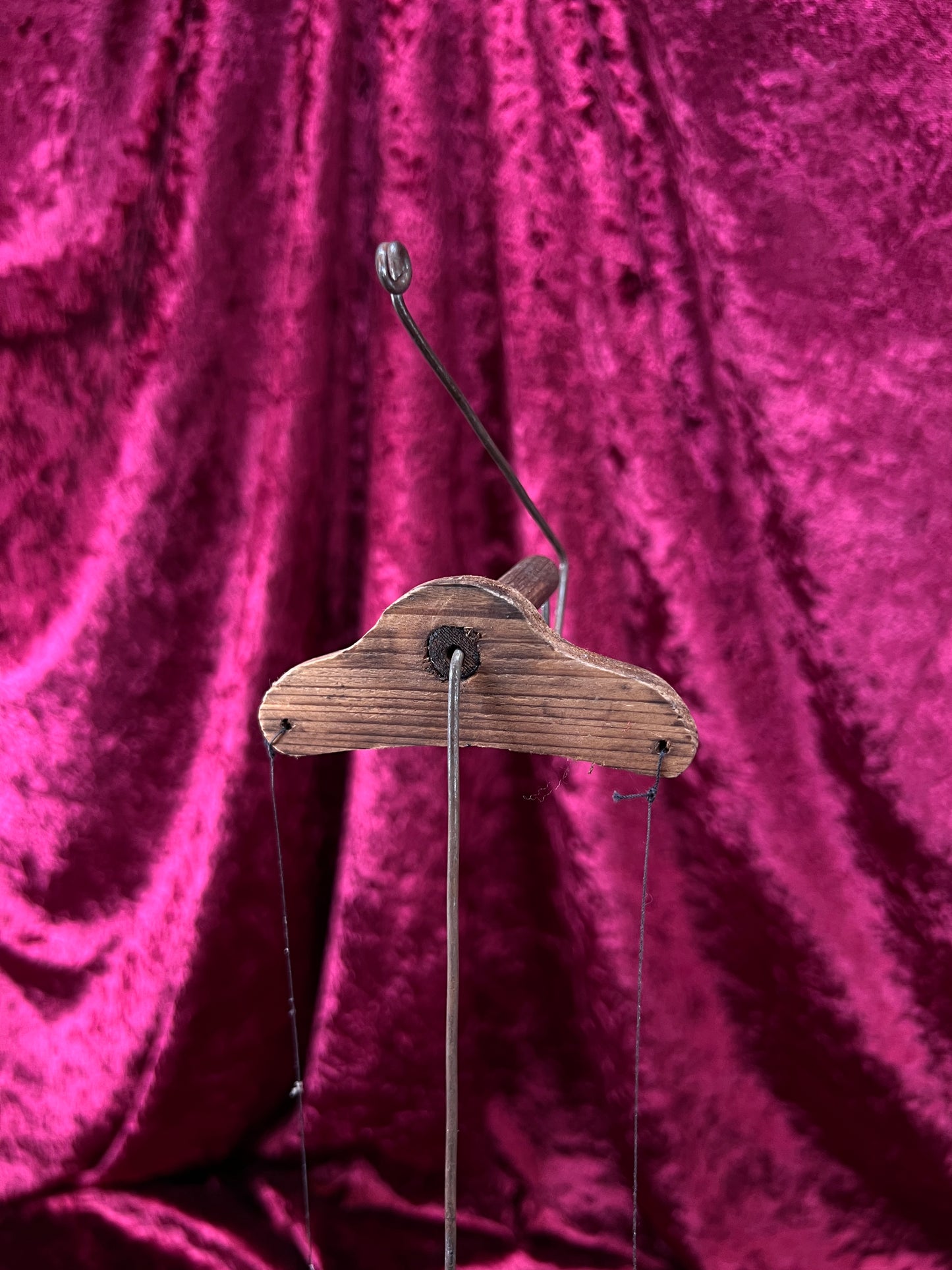 Vintage Marionette Puppet - Ugly Witch Character Folk Art