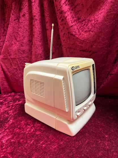 Vintage Electronics - Portable Black & White TV / Radio - 5" - Curtis