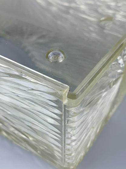 Vintage 1960s Lucite Starburst Tissue Box Holder - Wall Mountable