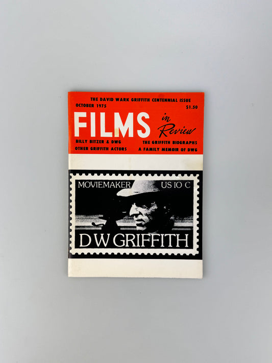 Films In Review Magazine - October 1975 - David Wark Griffith, The Drowning Pool, Ali The Man: Ali The Fighter