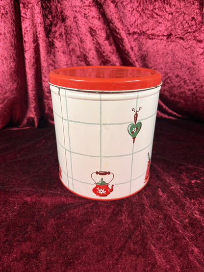 Vintage Decoware Tin Kitchen Canister - Mid Century Kitchen Print