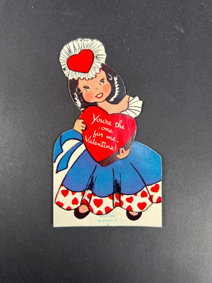 Vintage Ephemera - Valentine’s Day Card - You’re The One - A-Meri-Card