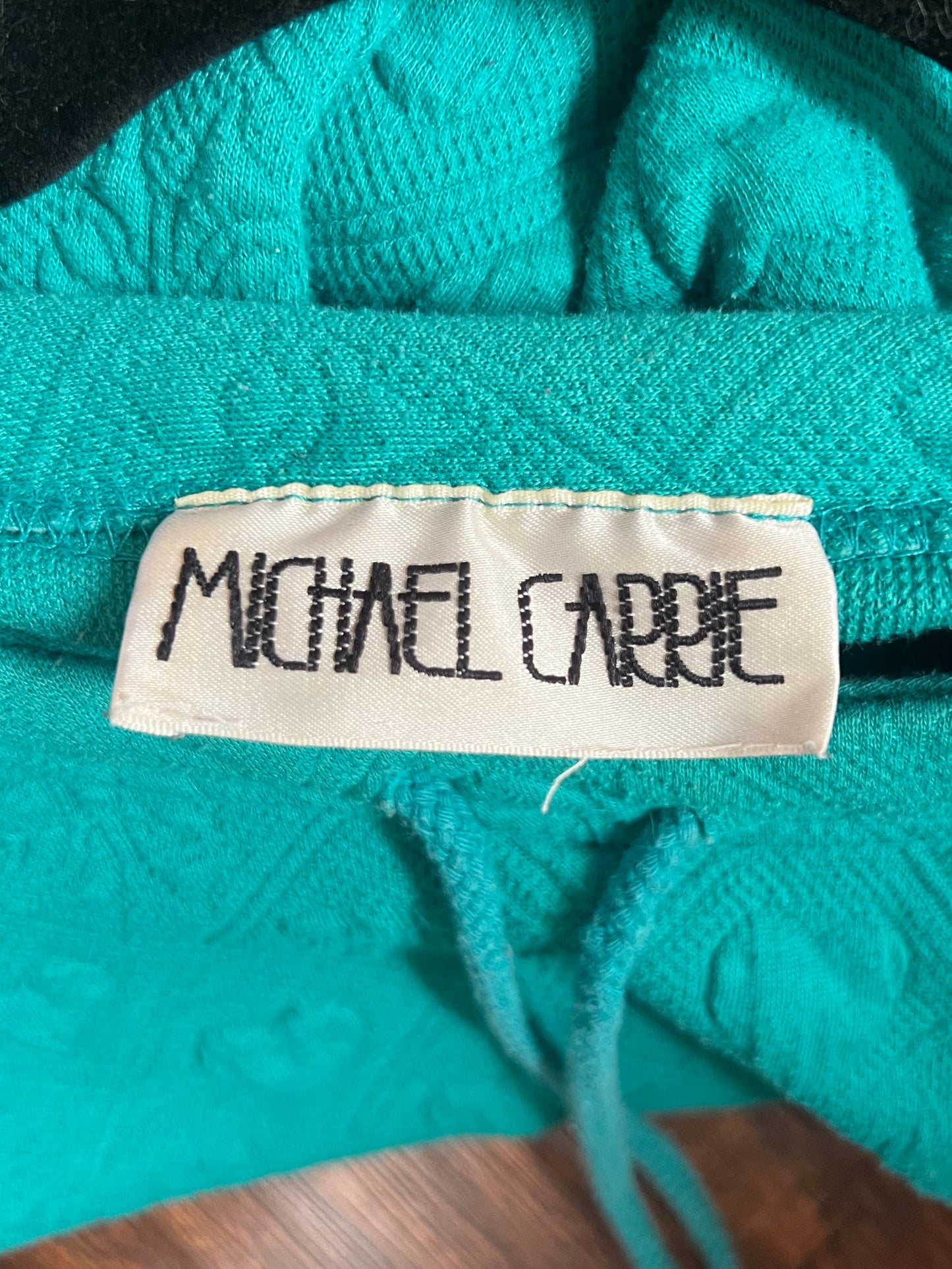 Vintage Clothing - Quilted Sweater - 3D Hearts & Bows - Green - Large - Michael Carrie